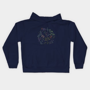 Hand drawn flowers Kids Hoodie